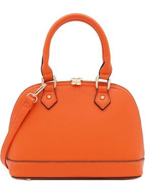 Chic Zip-Around Saffiano Dome Satchel Bag | Stylish & Versatile Handbag